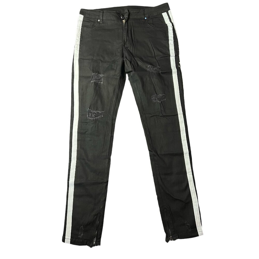 Men's Double Side Stripe Skinny Jeans